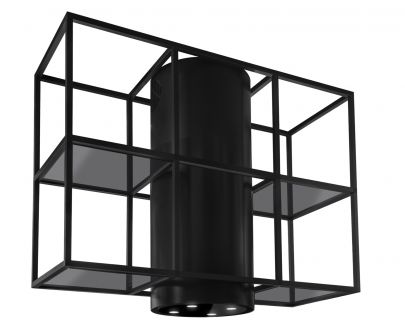 Витяжка острівна Tubo Cage Central Glass Black Matt - Чорний мат