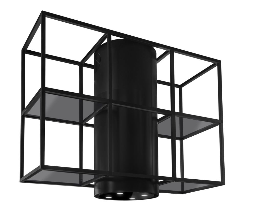 Витяжка острівна Tubo Cage Central Glass Black Matt - Чорний мат - zdjęcie produktu