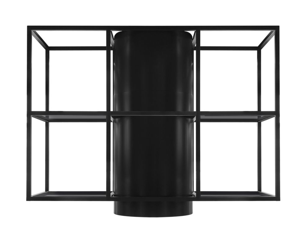 Витяжка острівна Tubo Cage Central Glass Black Matt - Чорний мат - zdjęcie produktu 4