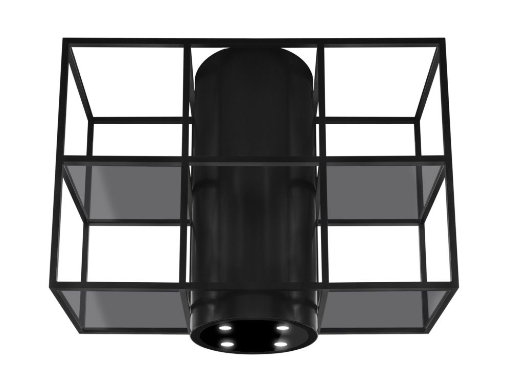 Витяжка острівна Tubo Cage Central Glass Black Matt - Чорний мат - zdjęcie produktu 5