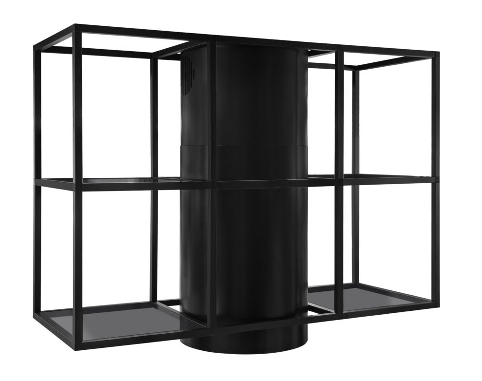 Витяжка острівна Tubo Cage Central Glass Black Matt - Чорний мат - zdjęcie produktu 6