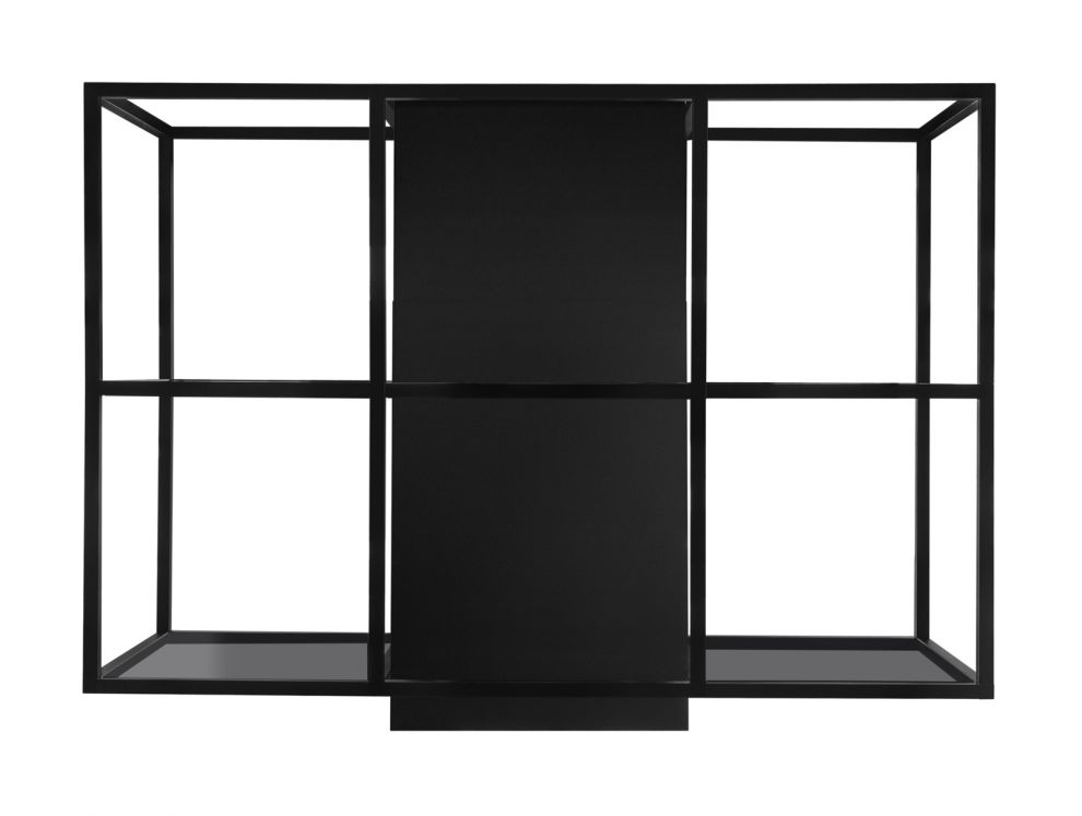 Витяжка острівна Quadro Cage Central Glass Black Matt - Чорний мат - zdjęcie produktu 3