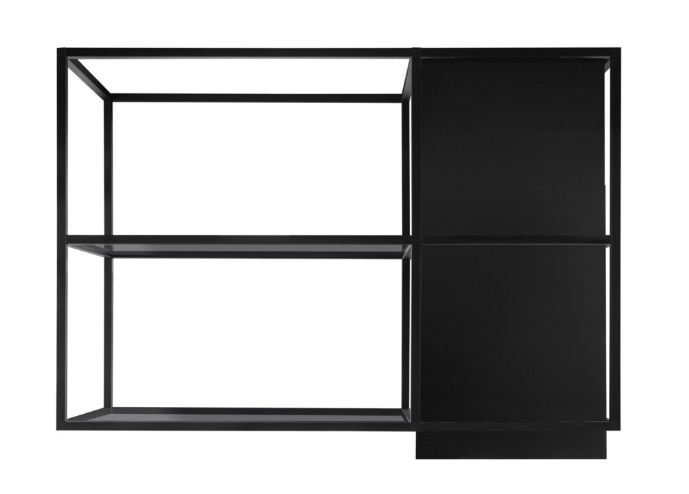 Витяжка острівна Quadro Cage Asymmetric Glass Black Matt - Чорний мат - zdjęcie produktu 5