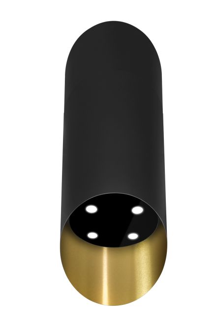 Витяжка острівна Hiro Color Black-Gold - Black Matt/Gold - Фото продукту 5