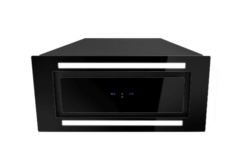 Витяжка вбудована Lando Glass 2Strips Gesture Control Black - Фото продукту