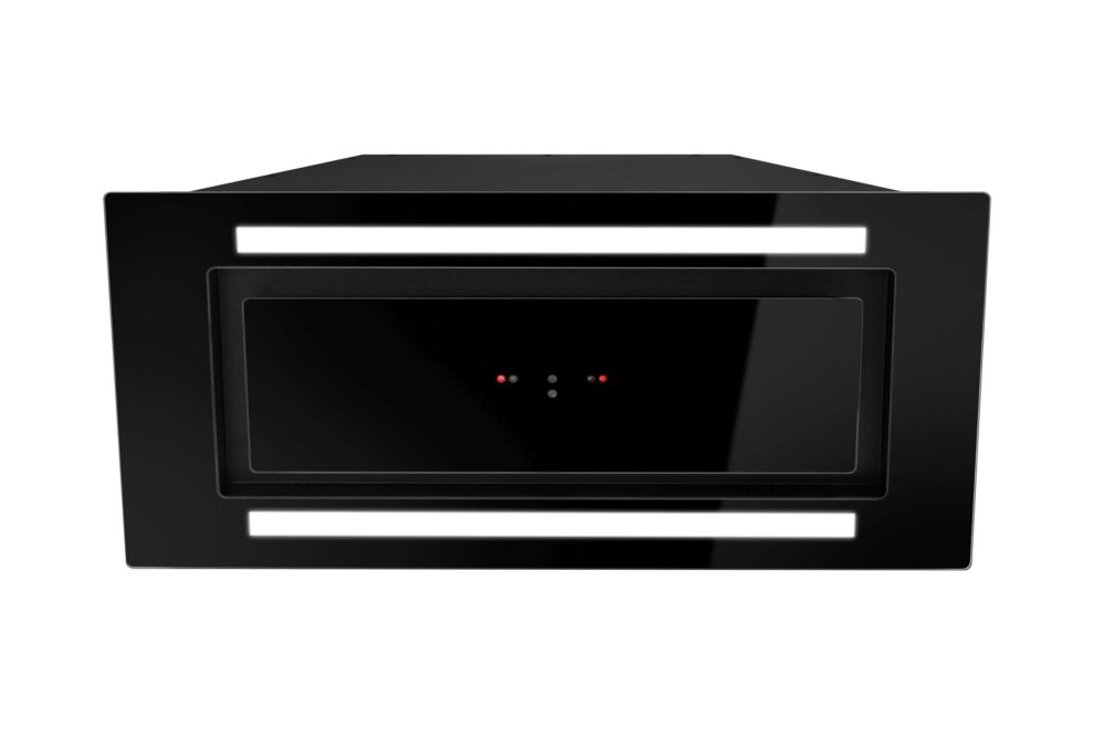 Витяжка вбудована Lando Glass 2Strips Gesture Control Black - Фото продукту 7
