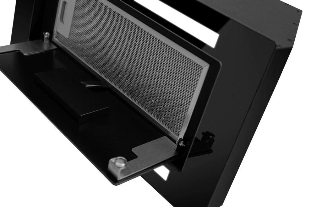 Витяжка вбудована Lando Glass 2Strips Gesture Control Black - Фото продукту 9