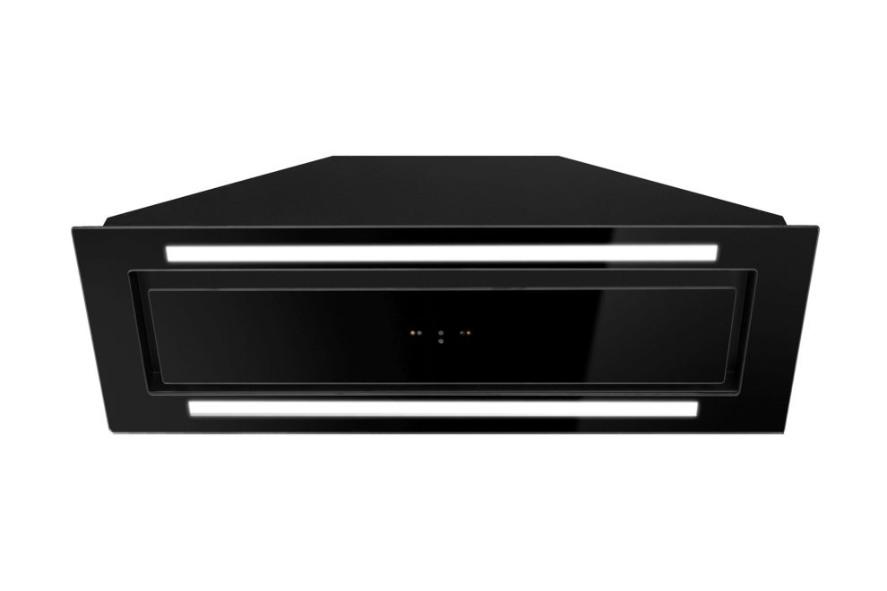 Витяжка вбудована Lando Glass 2Strips Gesture Control Black - Фото продукту 14