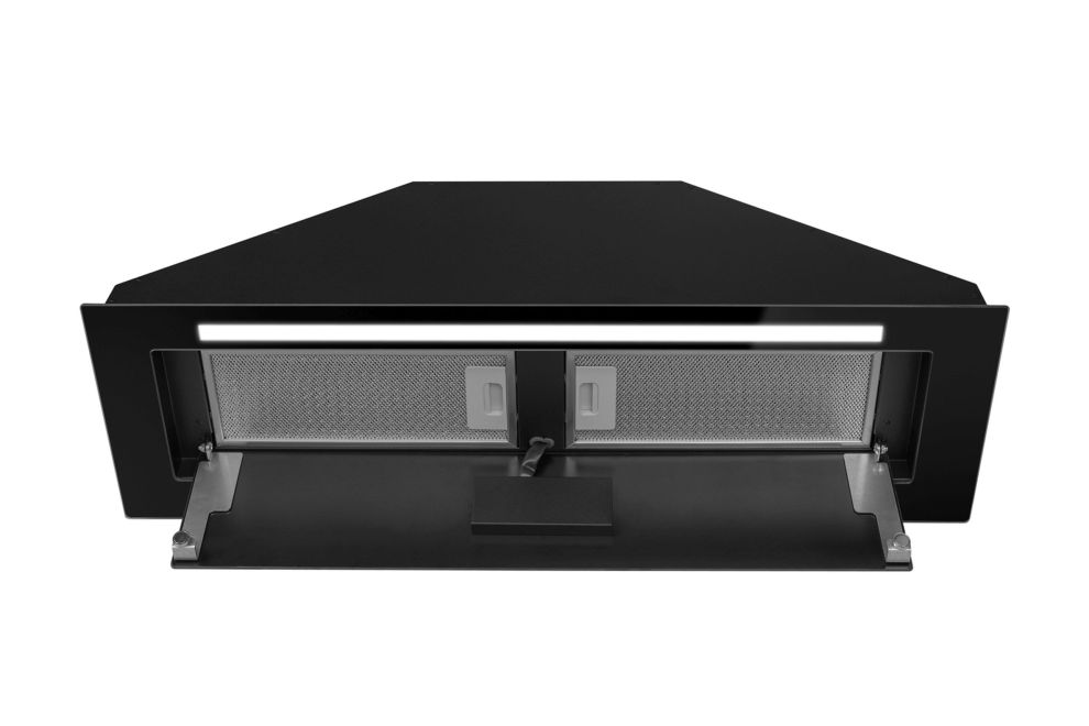 Витяжка вбудована Lando Glass 2Strips Gesture Control Black - Фото продукту 17