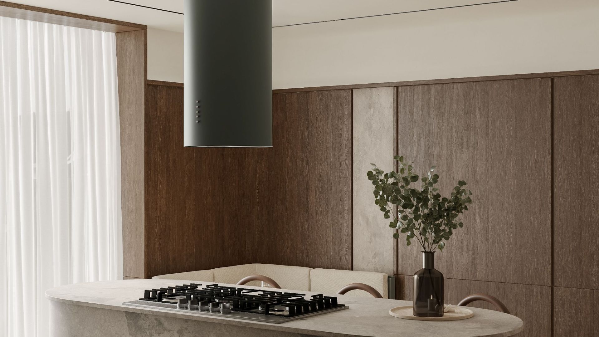 Витяжка острівна Cylindro Eco Eucalyptus - Евкаліпт - Візуалізації 4