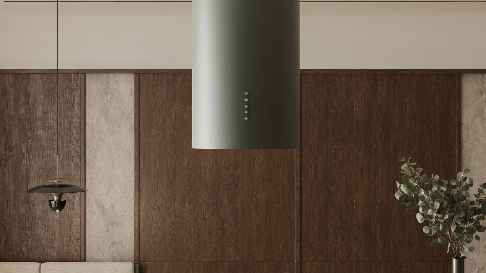 Витяжка острівна Cylindro Eco Eucalyptus - Евкаліпт - Візуалізації 5