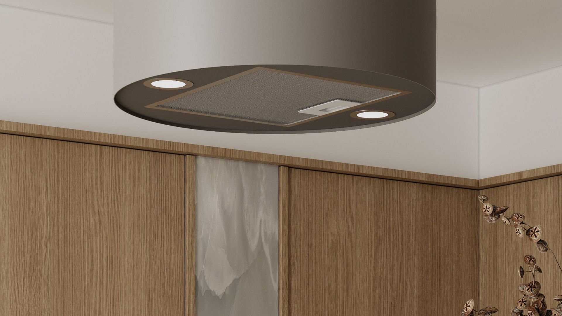 Витяжка острівна Cylindro Eco Taupe - Таупе - Візуалізації 7