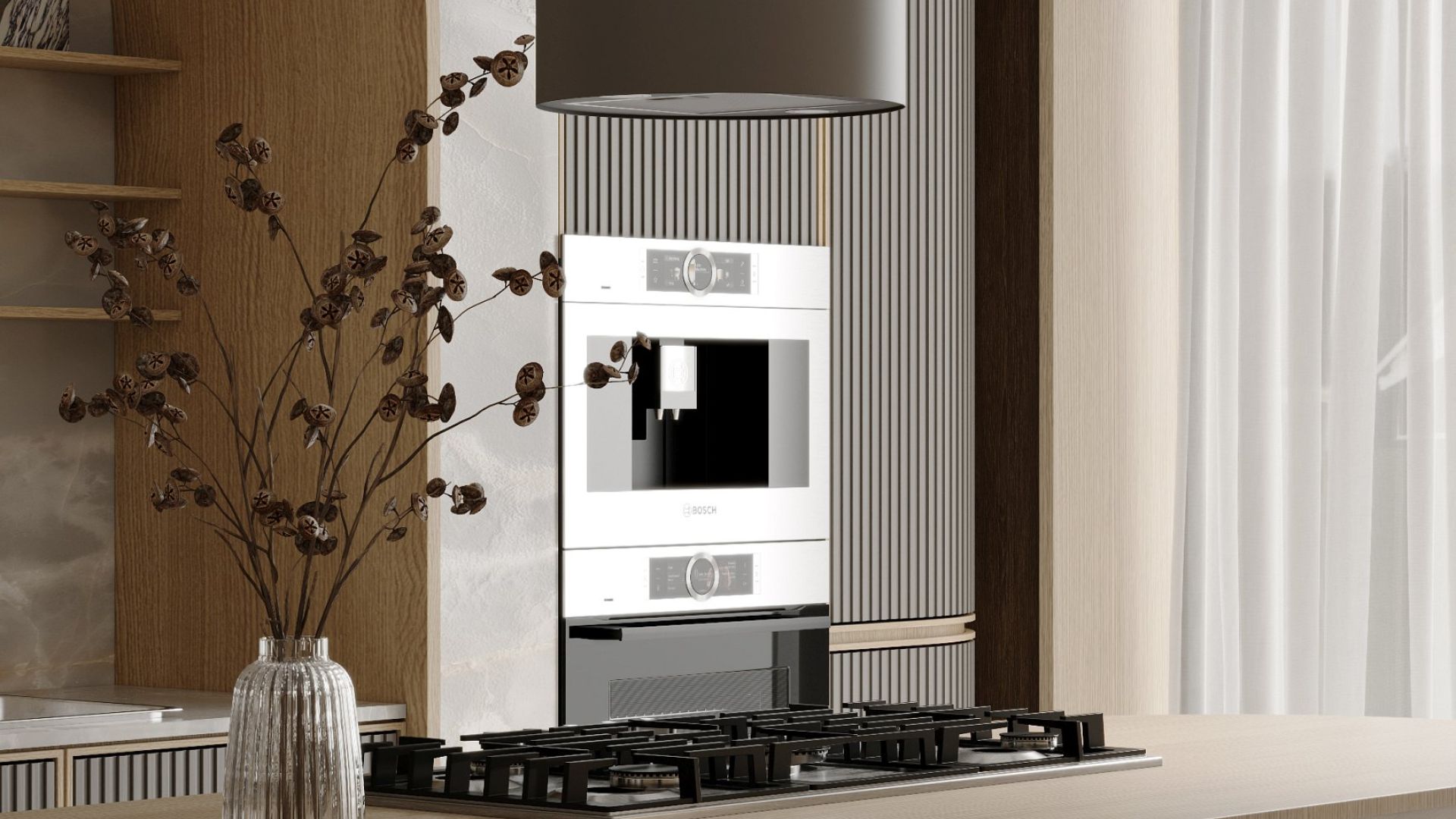 Витяжка острівна Cylindro Eco Taupe - Таупе - Візуалізації 8