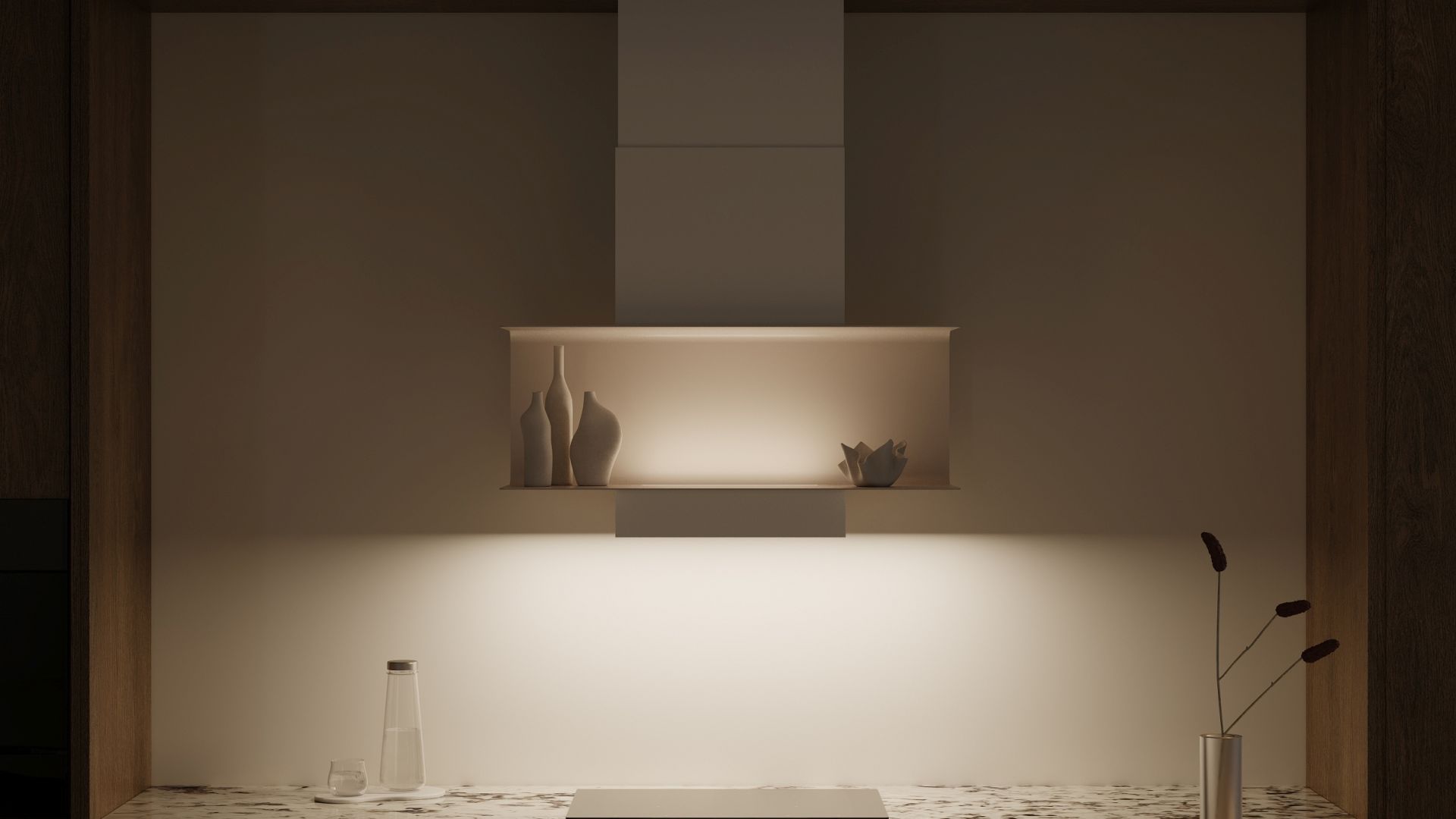 Витяжка пристінна C-Shelf White-Kashmir - Білий Мат/KКашемір - Візуалізації 7