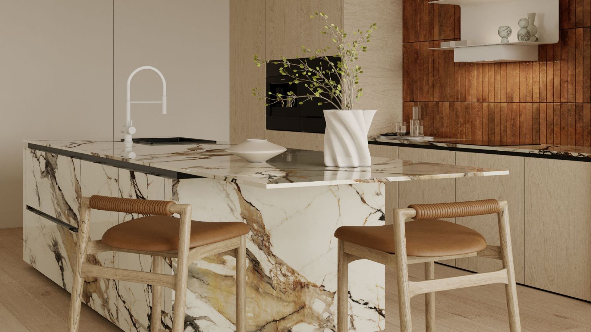 Витяжка пристінна C-Shelf White-White - Білий матовий - Візуалізації 2