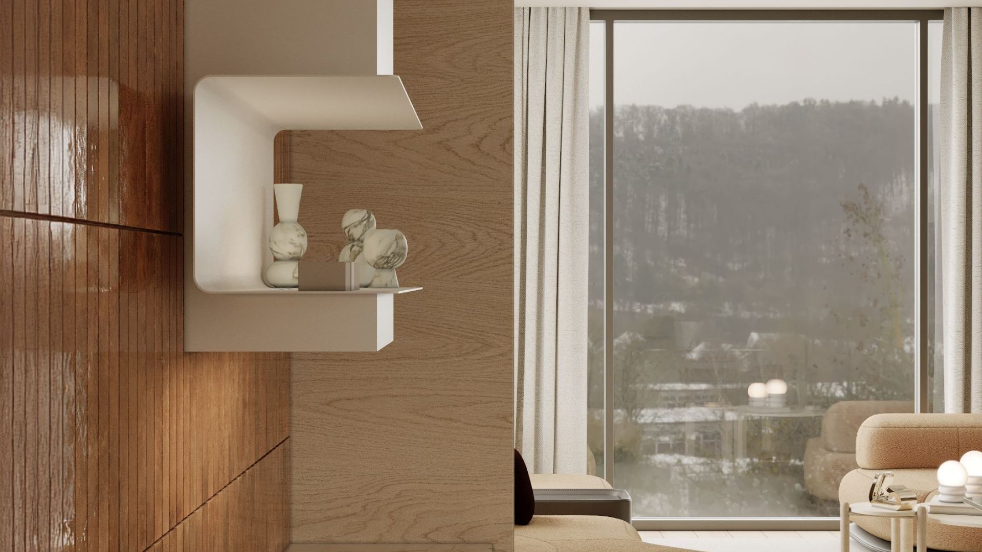 Витяжка пристінна C-Shelf White-White - Білий матовий - Візуалізації 3