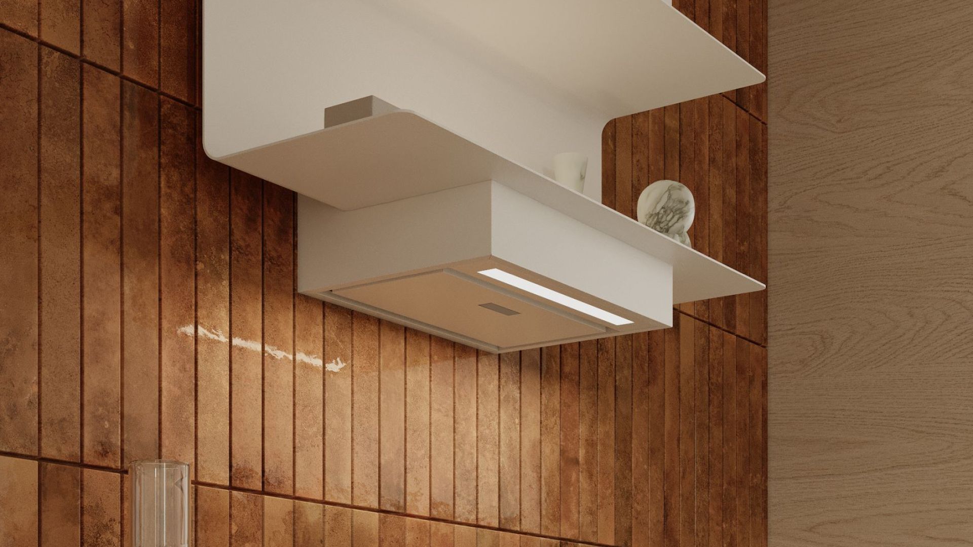 Витяжка пристінна C-Shelf White-White - Білий матовий - Візуалізації 5