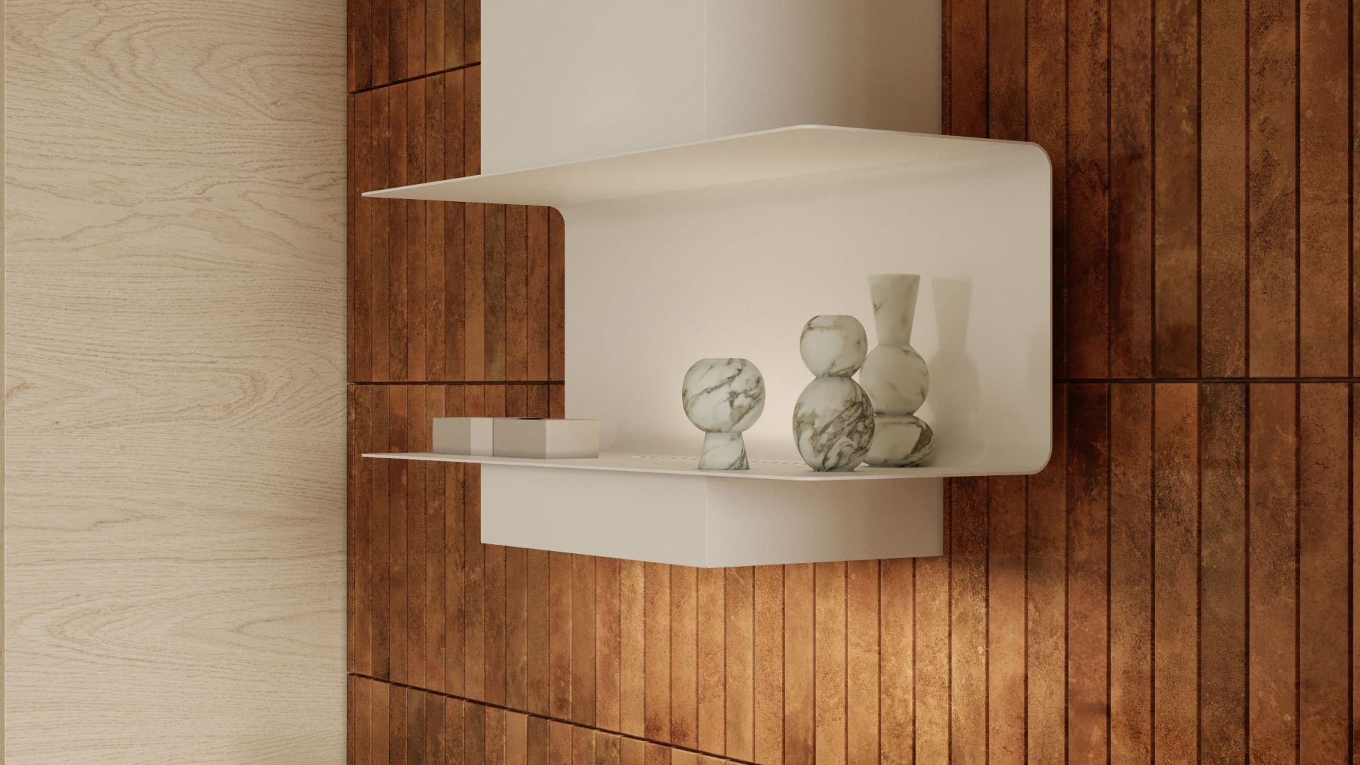 Витяжка пристінна C-Shelf White-White - Білий матовий - Візуалізації 6