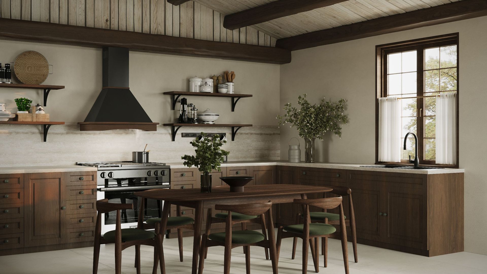 Витяжка рустикальна Rustic Black Matt Gesture Control - Чорний мат - Візуалізації 2