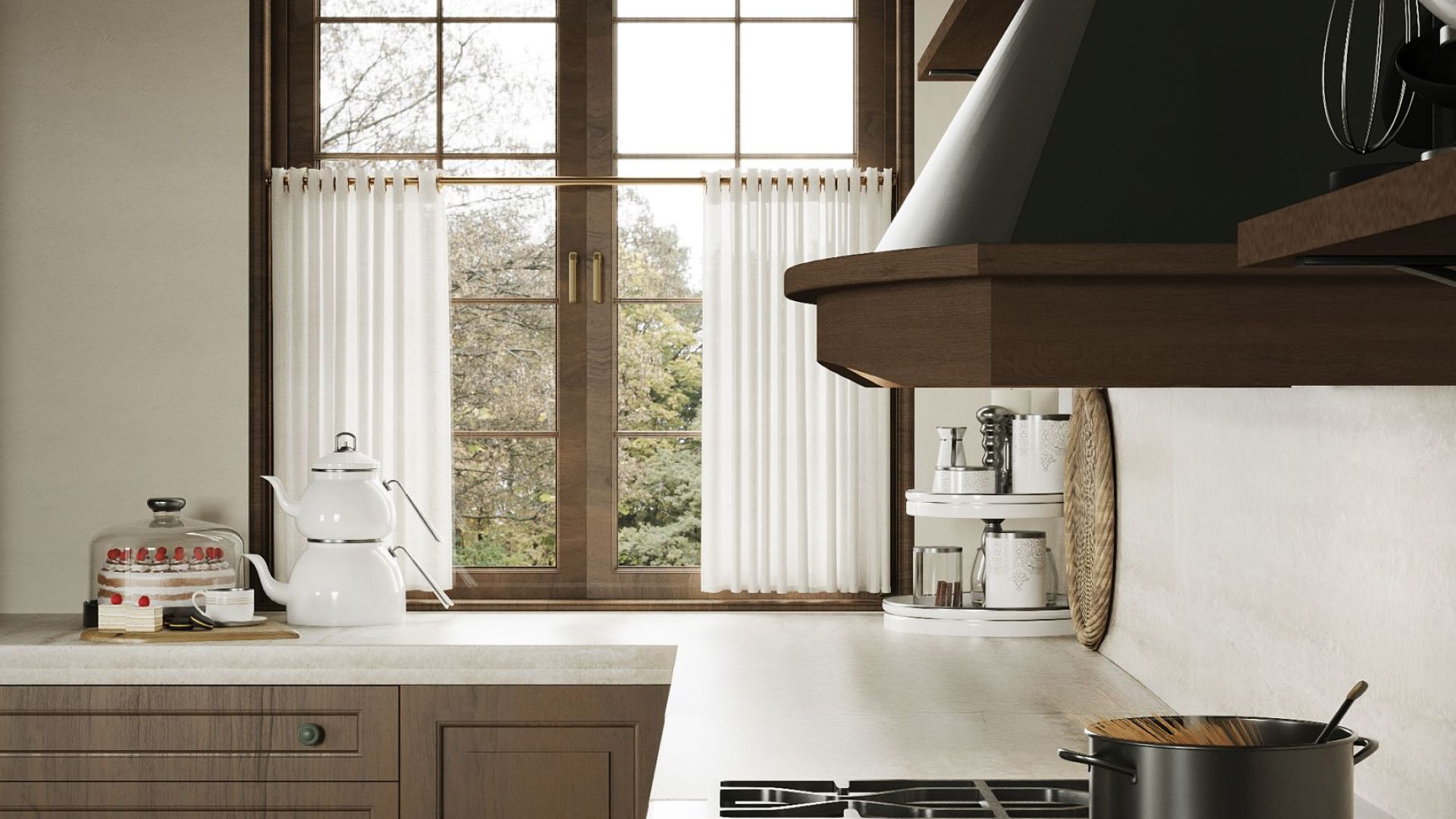 Витяжка рустикальна Rustic Black Matt Gesture Control - Чорний мат - Візуалізації 5