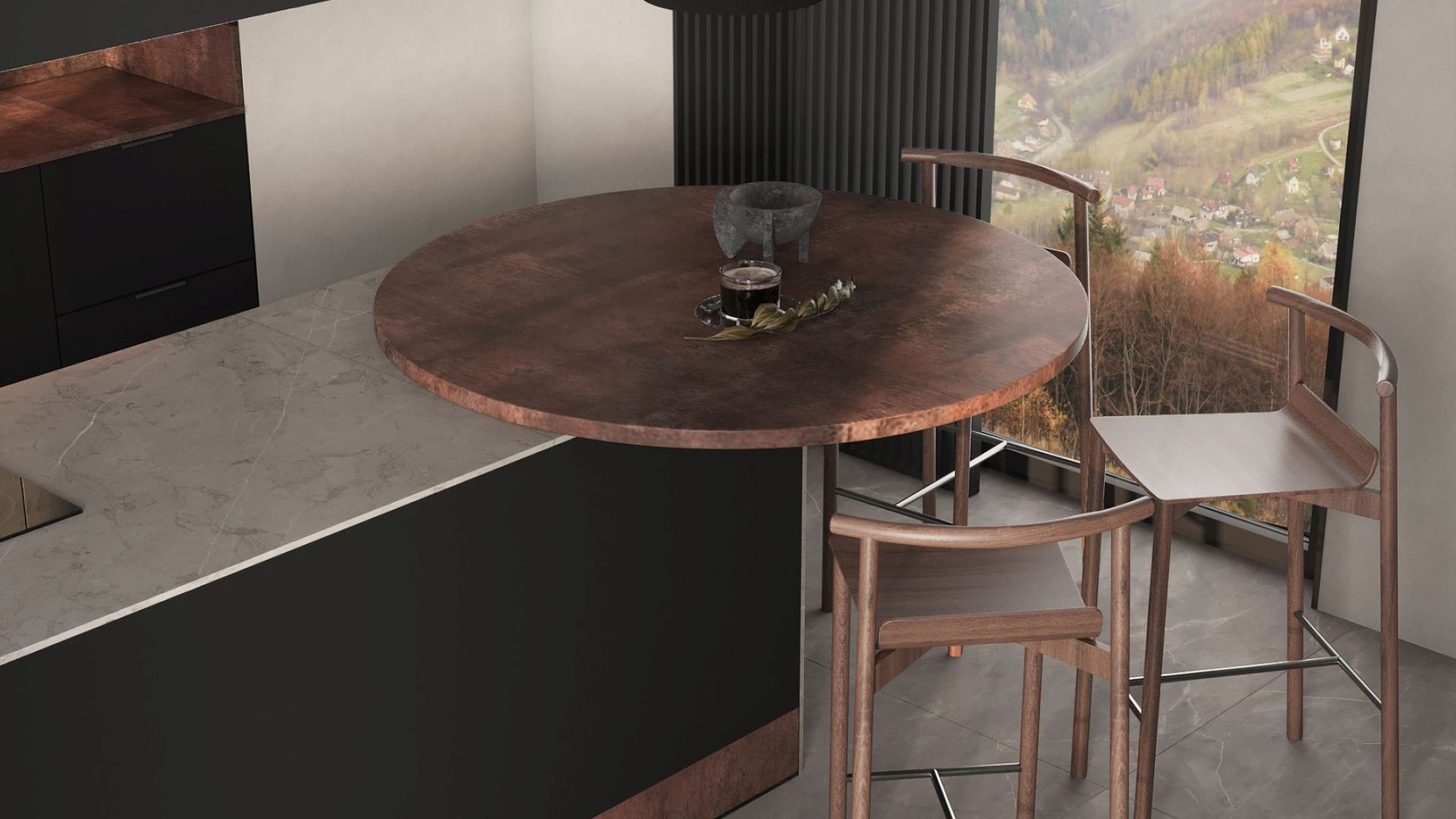 Витяжка острівна Alvar Black Matt - Чорний мат - Візуалізації 4