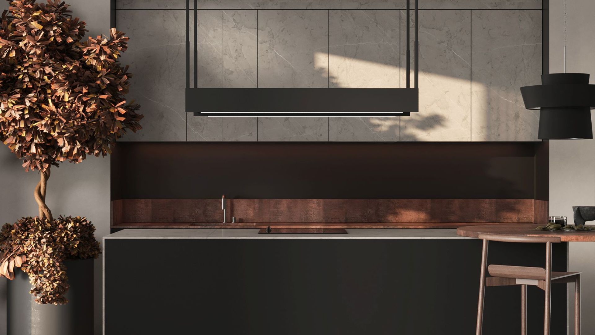 Витяжка острівна Alvar Black Matt - Чорний мат - Візуалізації 5