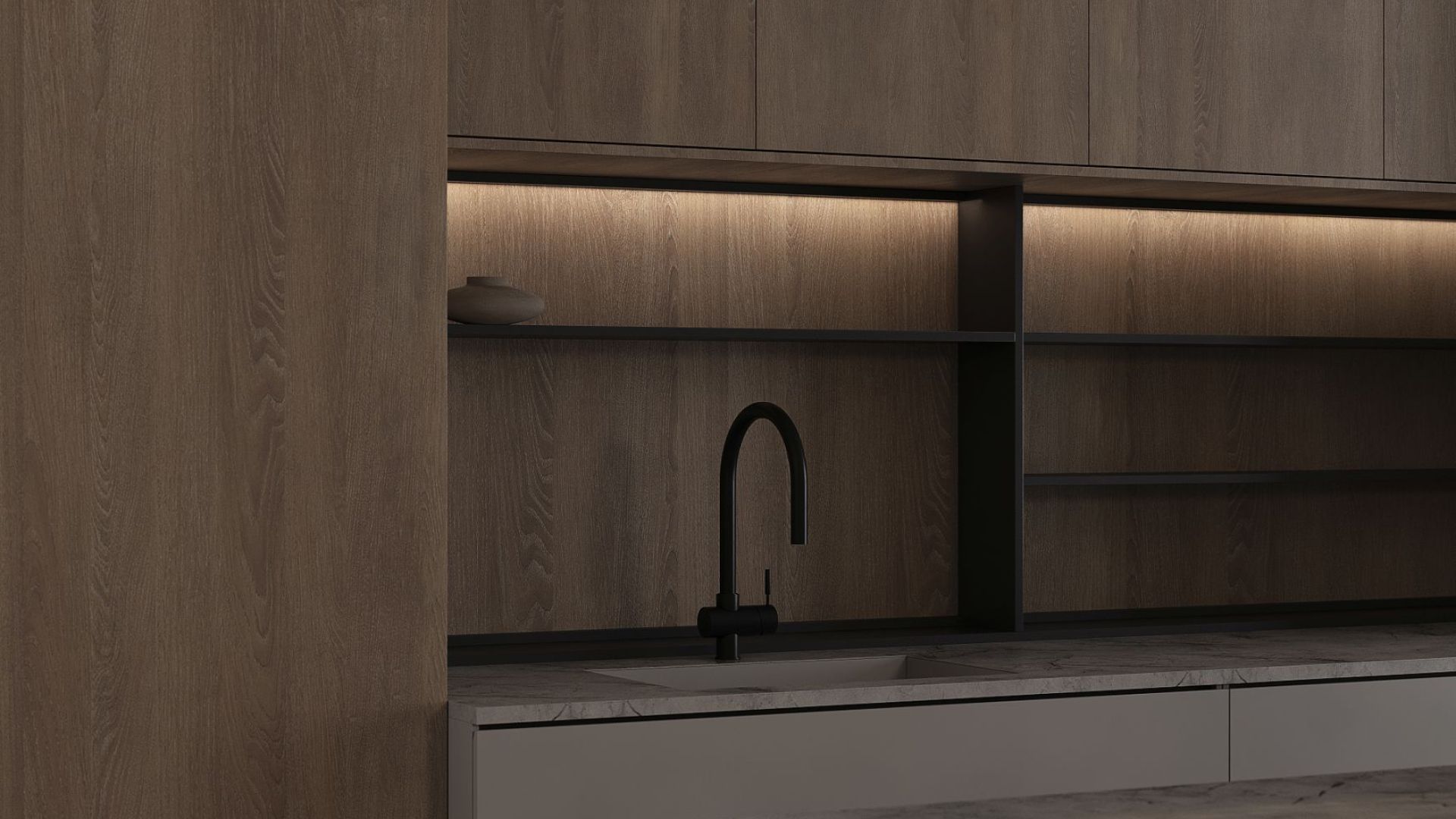 Витяжка острівна Alvar Wood Black Matt - Чорний мат - Візуалізації 6