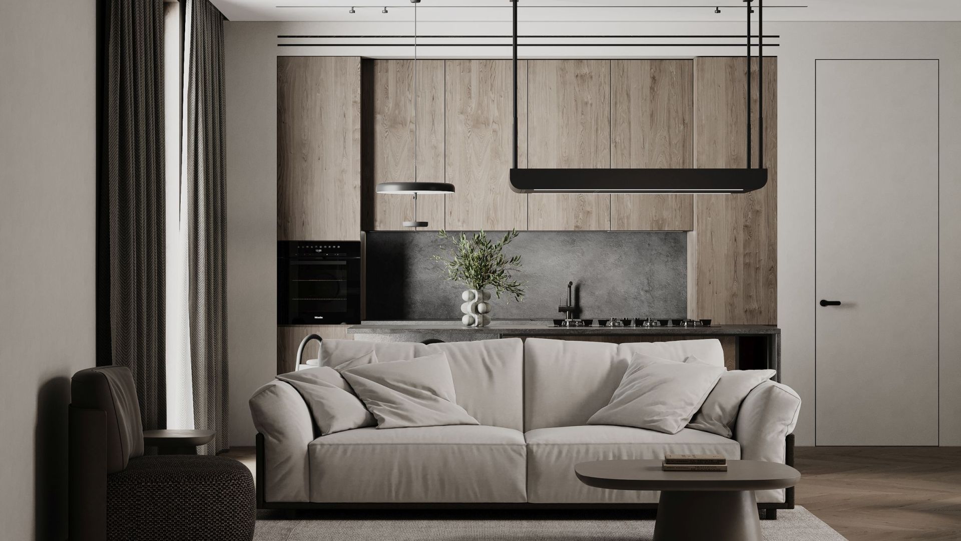 Витяжка острівна Arne Black Matt - Чорний мат - Візуалізації 5