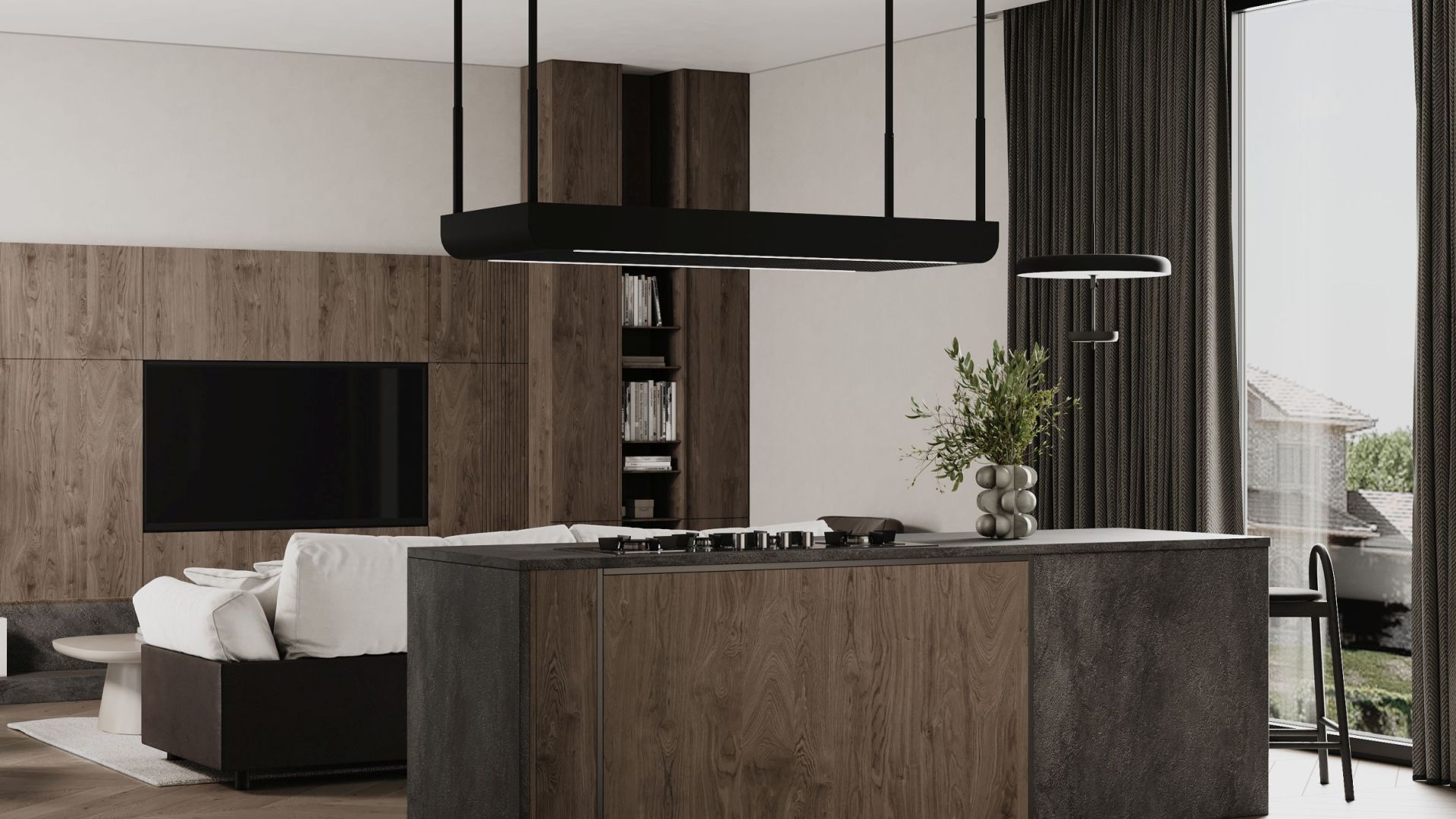 Витяжка острівна Arne Black Matt - Чорний мат - Візуалізації 8