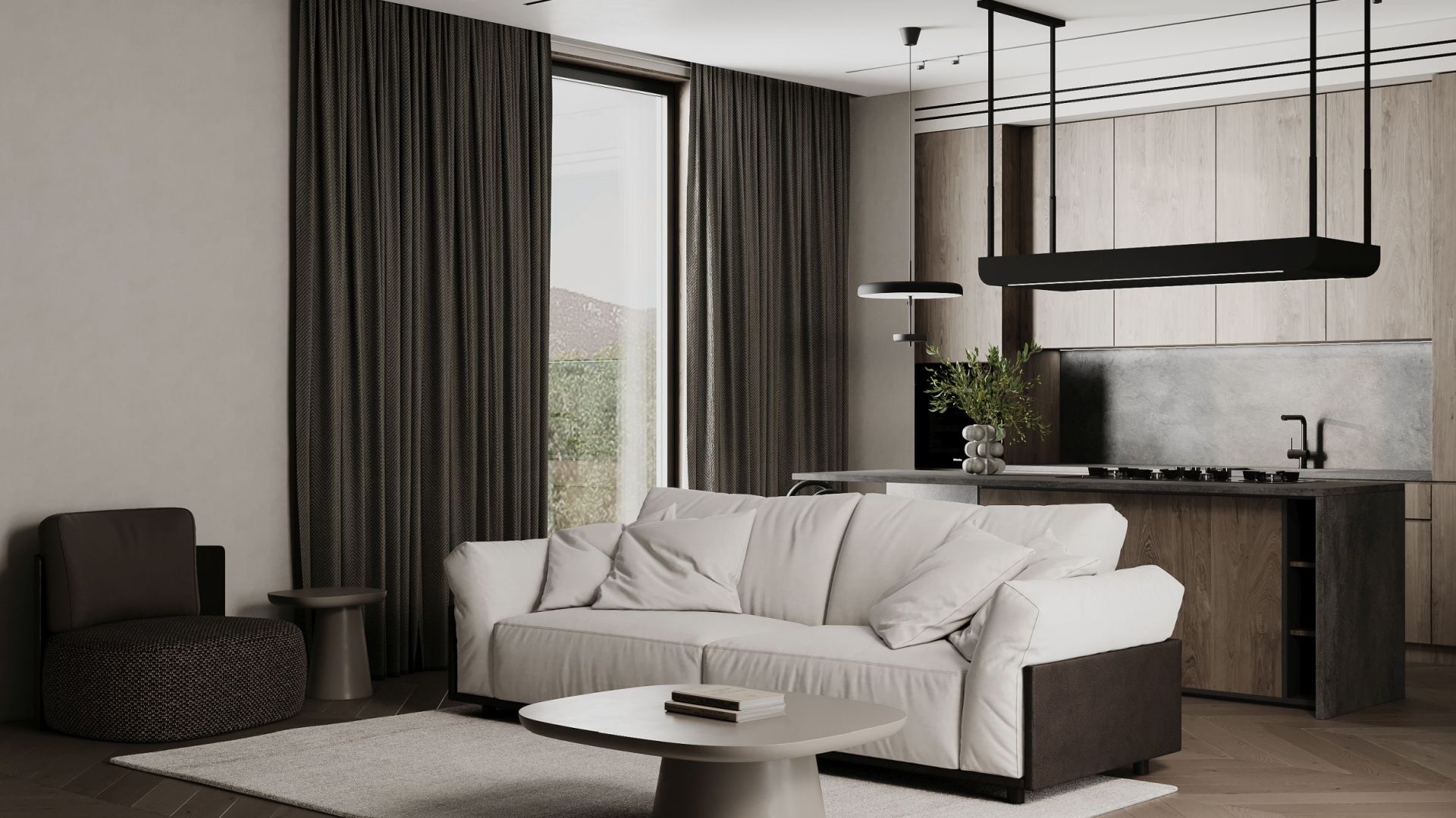 Витяжка острівна Arne Black Matt - Чорний мат - Візуалізації 9