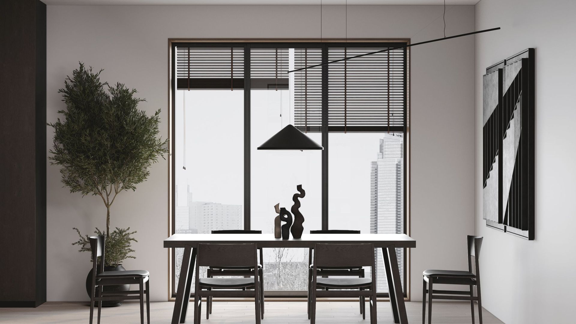 Витяжка острівна Arne Wood Black Matt - Чорний мат - Візуалізації 4