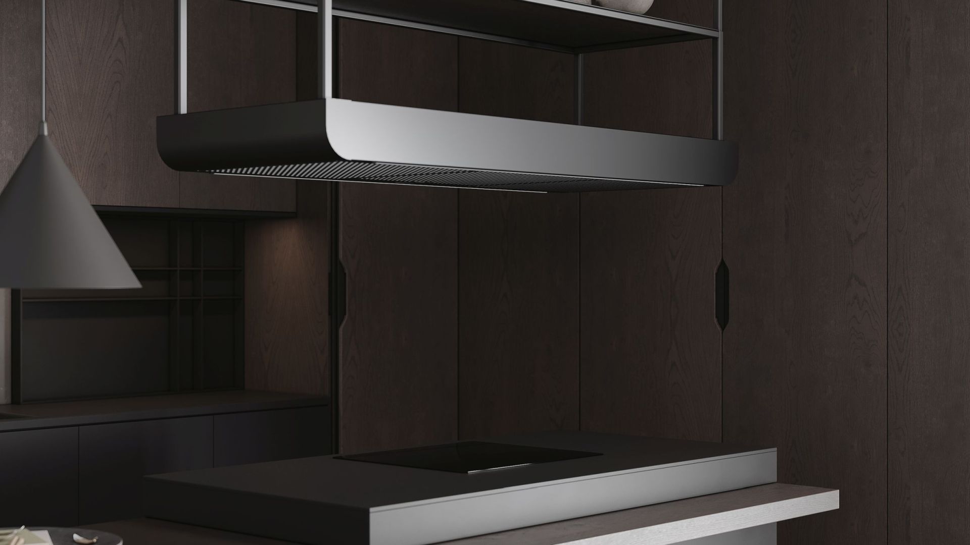 Витяжка острівна Arne Wood Black Matt - Чорний мат - Візуалізації 5