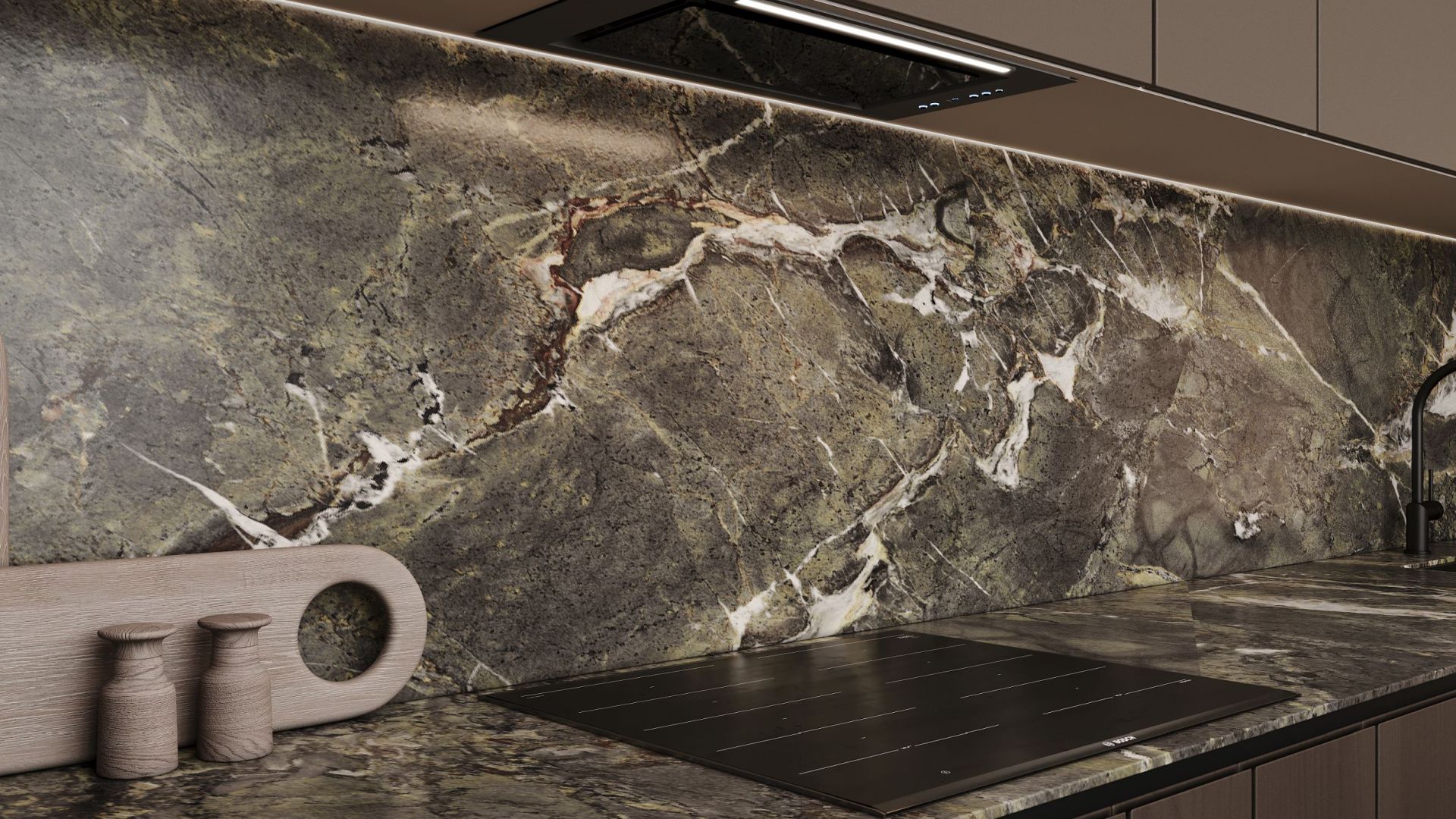 Витяжка вбудована Micra Black Matt - Чорний мат - Візуалізації 7