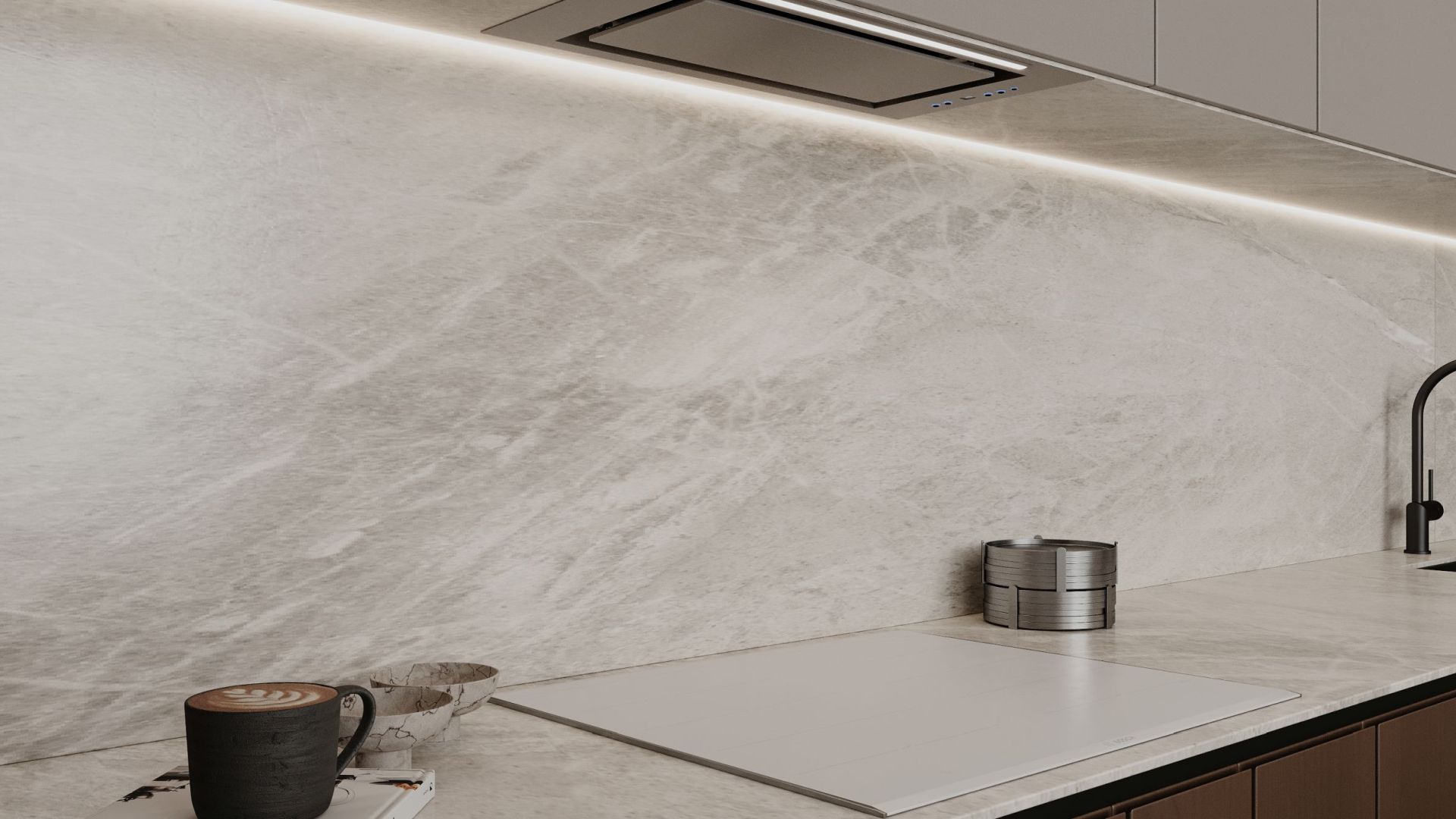 Витяжка вбудована Micra INOX - Нержавіюча сталь - Візуалізації