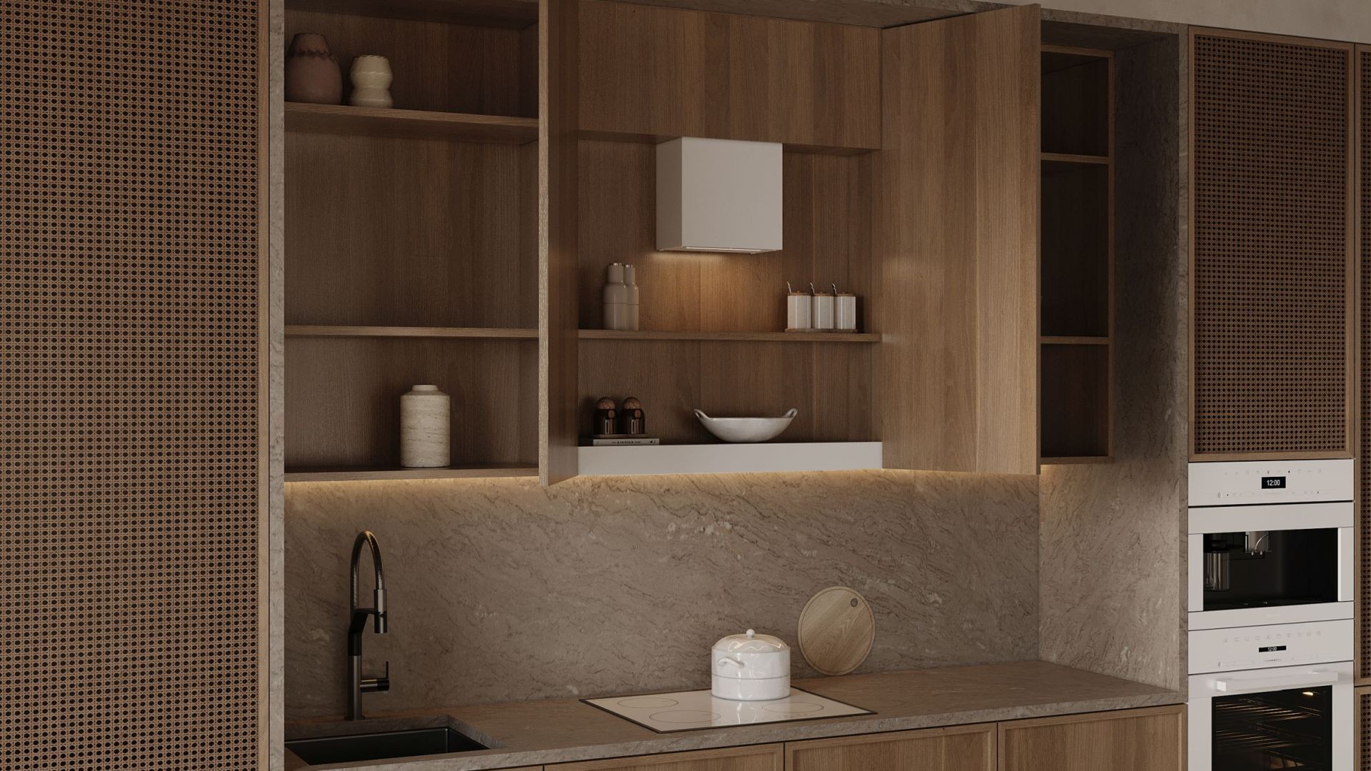 Витяжка вбудована Micra Space White Matt - Білий матовий - Візуалізації 3