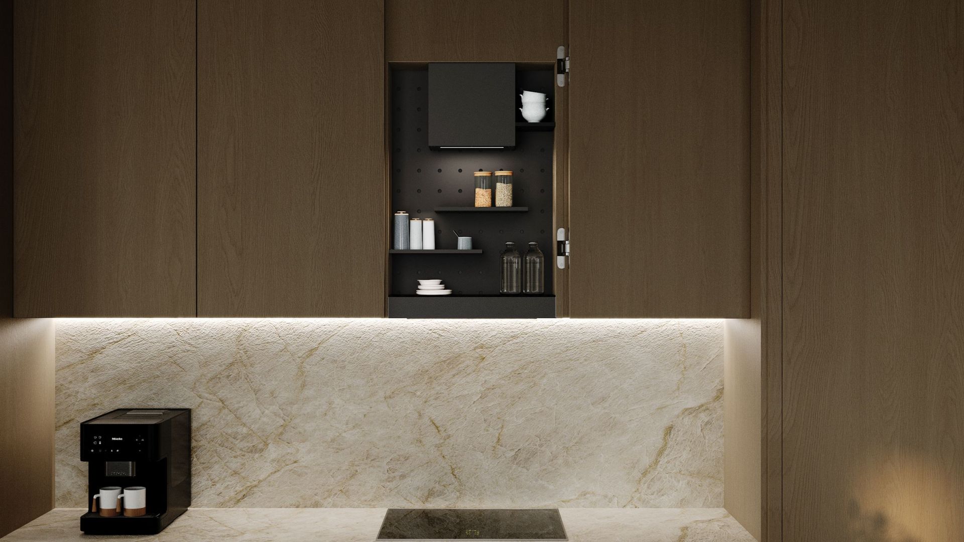 Витяжка вбудована Micra Space Black Matt - Чорний мат - Візуалізації 8