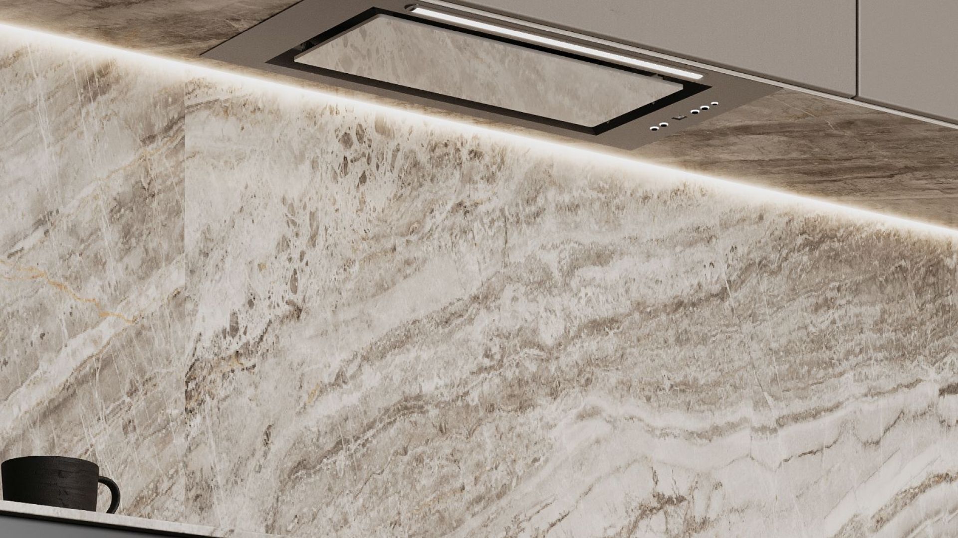 Витяжка вбудована Micra White - Білий - Візуалізації 2