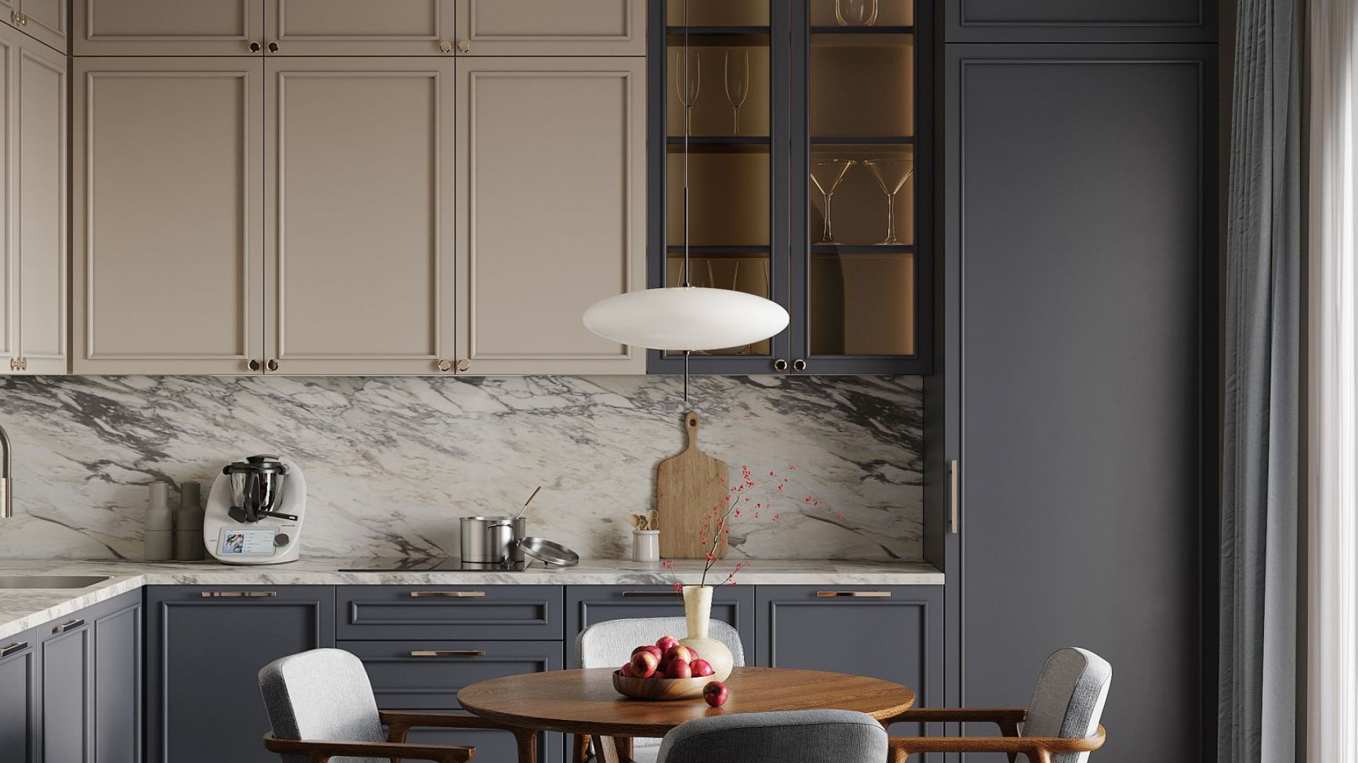 Витяжка вбудована Micra White Matt 120 cm - Білий матовий - Візуалізації 2