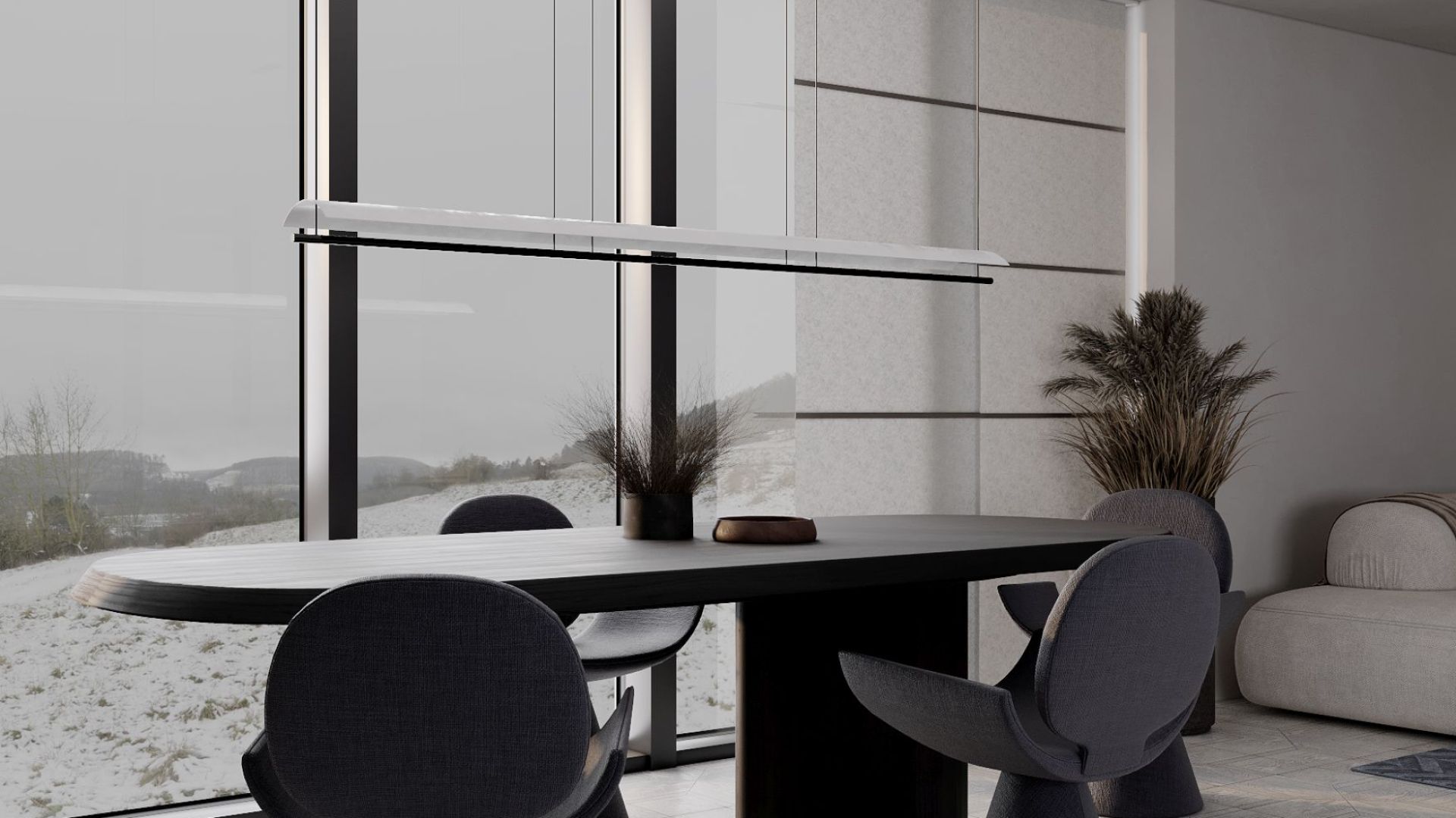 Витяжка острівна Oval Black Matt - Чорний мат - Візуалізації 9