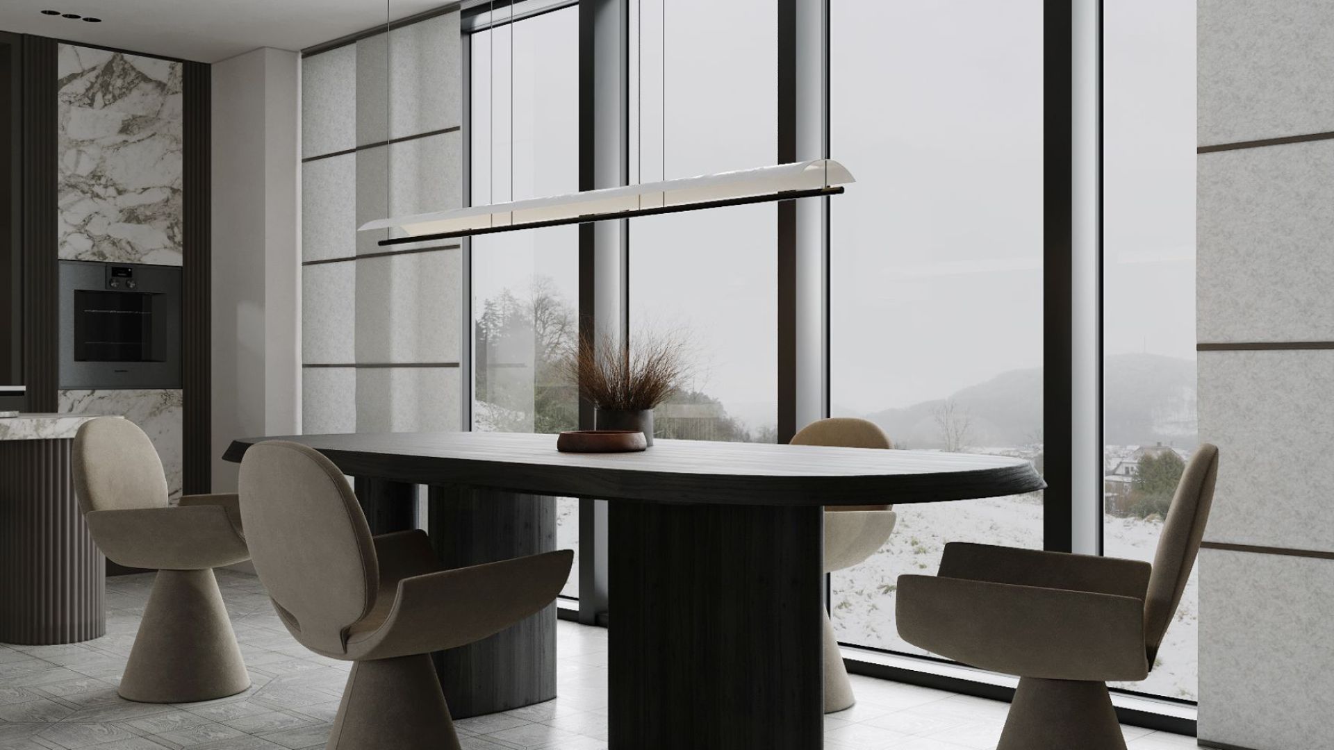 Витяжка острівна Oval White Matt - Білий матовий - Візуалізації 6