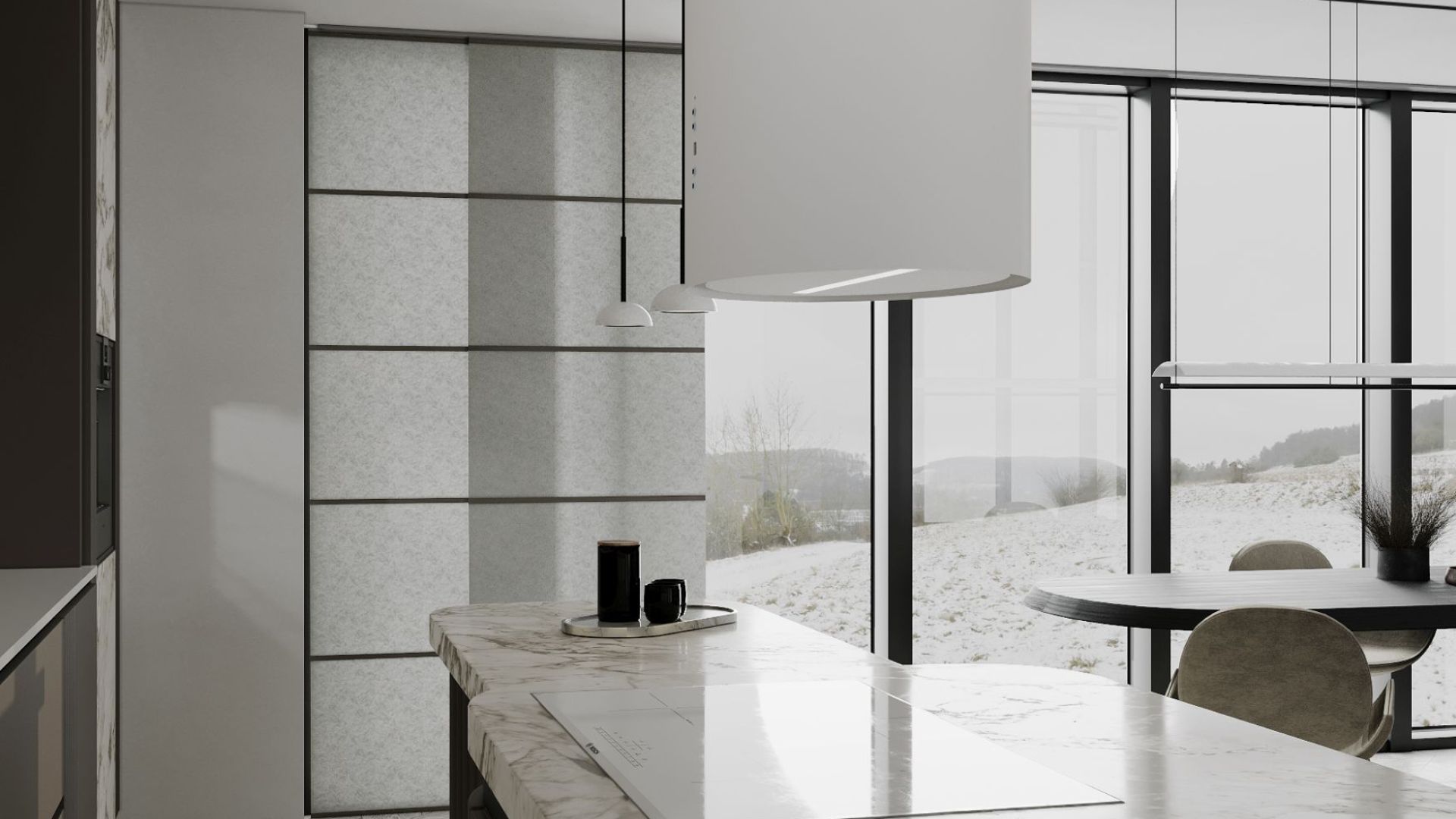 Витяжка острівна Oval White Matt - Білий матовий - Візуалізації 7