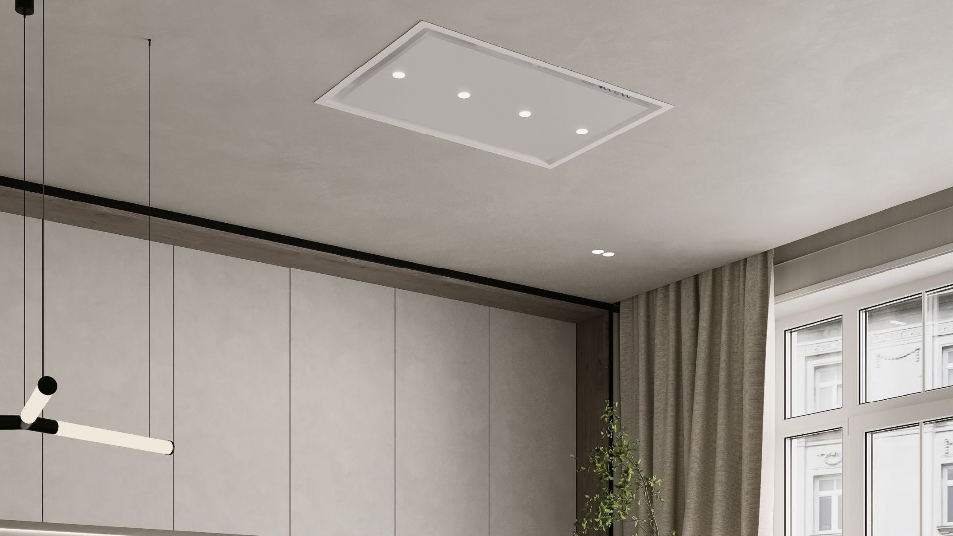 Витяжка стельова Planet Super Slim White - Білий - Візуалізації 8