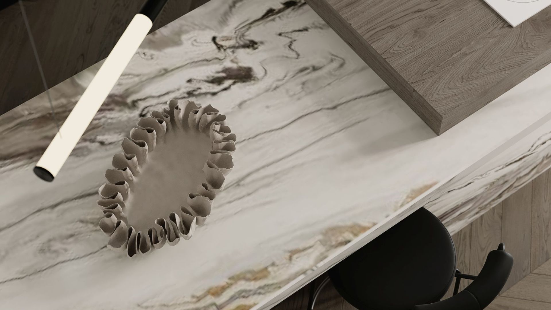 Витяжка стельова Planet Super Slim White - Білий - Візуалізації 9