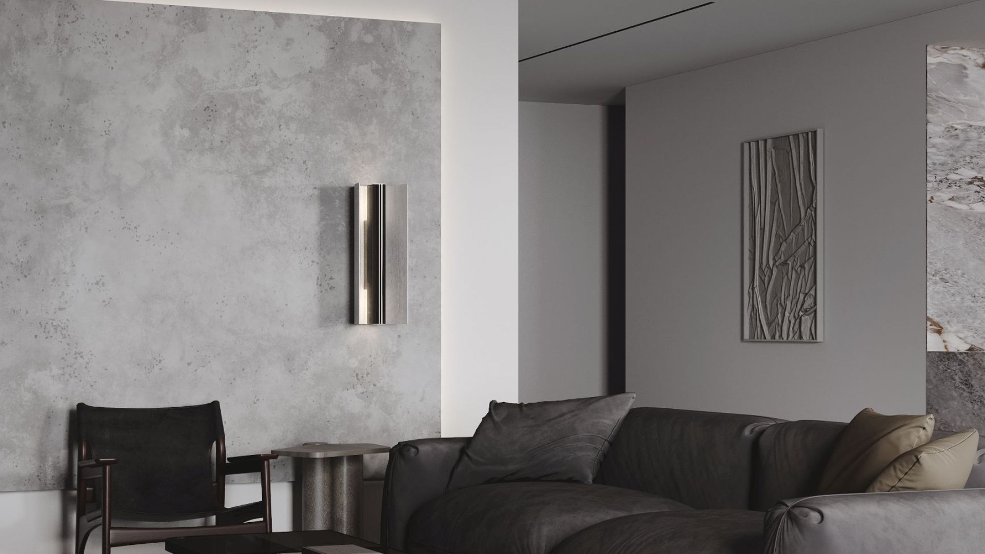 Витяжка острівна Quadro Cage Asymmetric Glass Black Matt - Чорний мат - Візуалізації 9