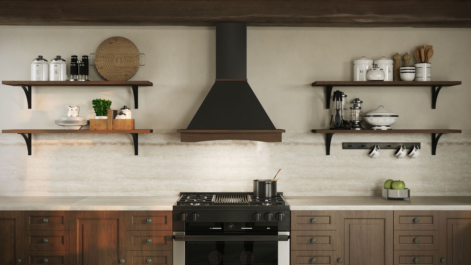 Витяжка рустикальна Rustic Black Matt - Чорний мат - Візуалізації 6