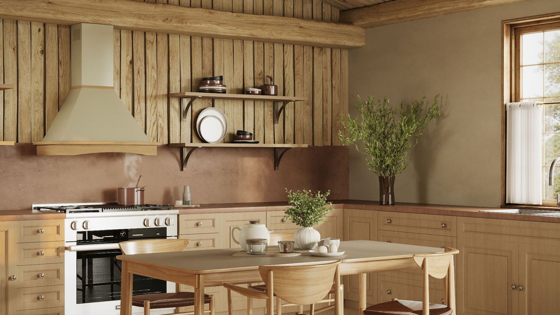 Витяжка рустикальна Rustic - Бежевий - Візуалізації