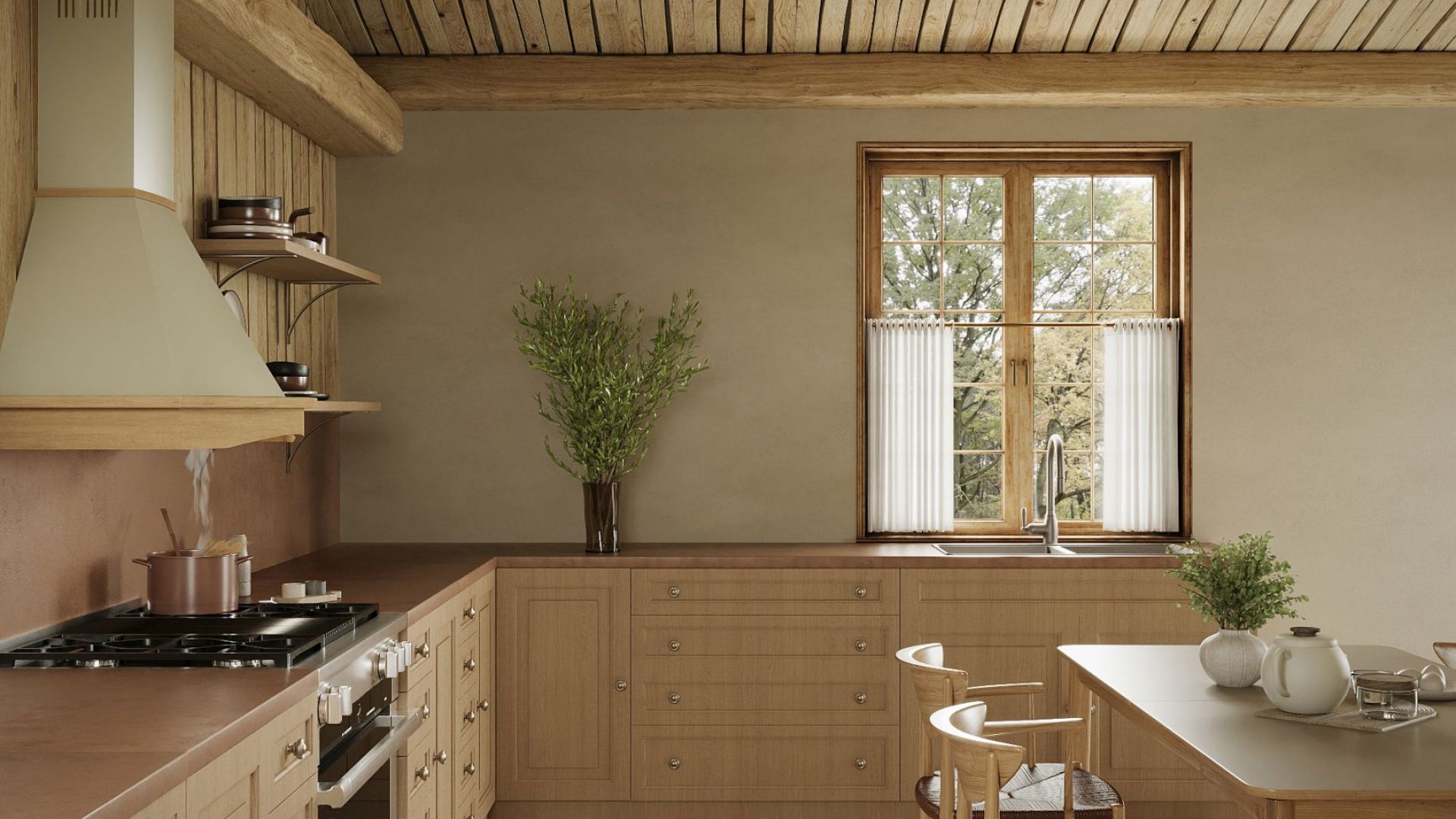 Витяжка рустикальна Rustic - Бежевий - Візуалізації 3