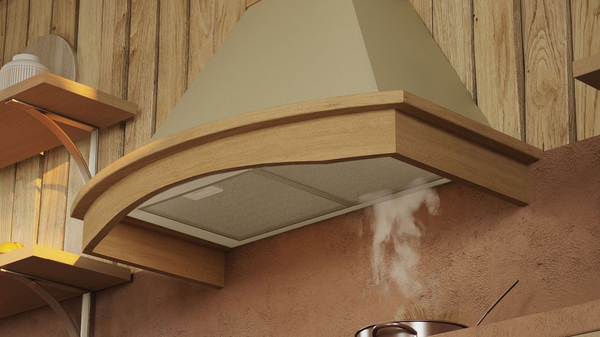 Витяжка рустикальна Rustic - Бежевий - Візуалізації 6