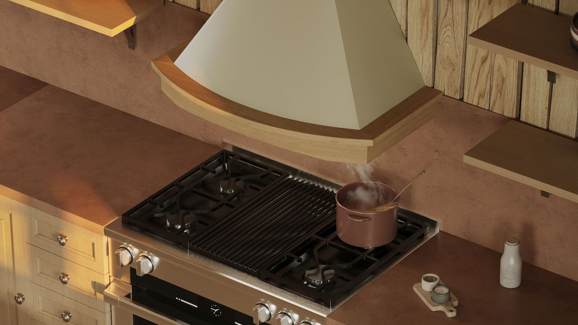 Витяжка рустикальна Rustic - Бежевий - Візуалізації 8