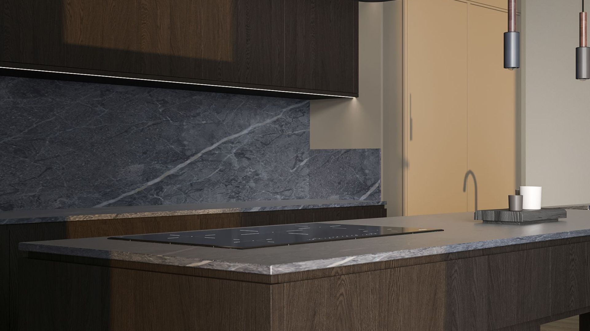 Витяжка острівна Sven Black Matt - Чорний мат - Візуалізації 5